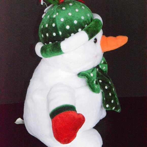 Plush Musical Snowman Wish You Merry Christmas 11" - Picture 7 of 8